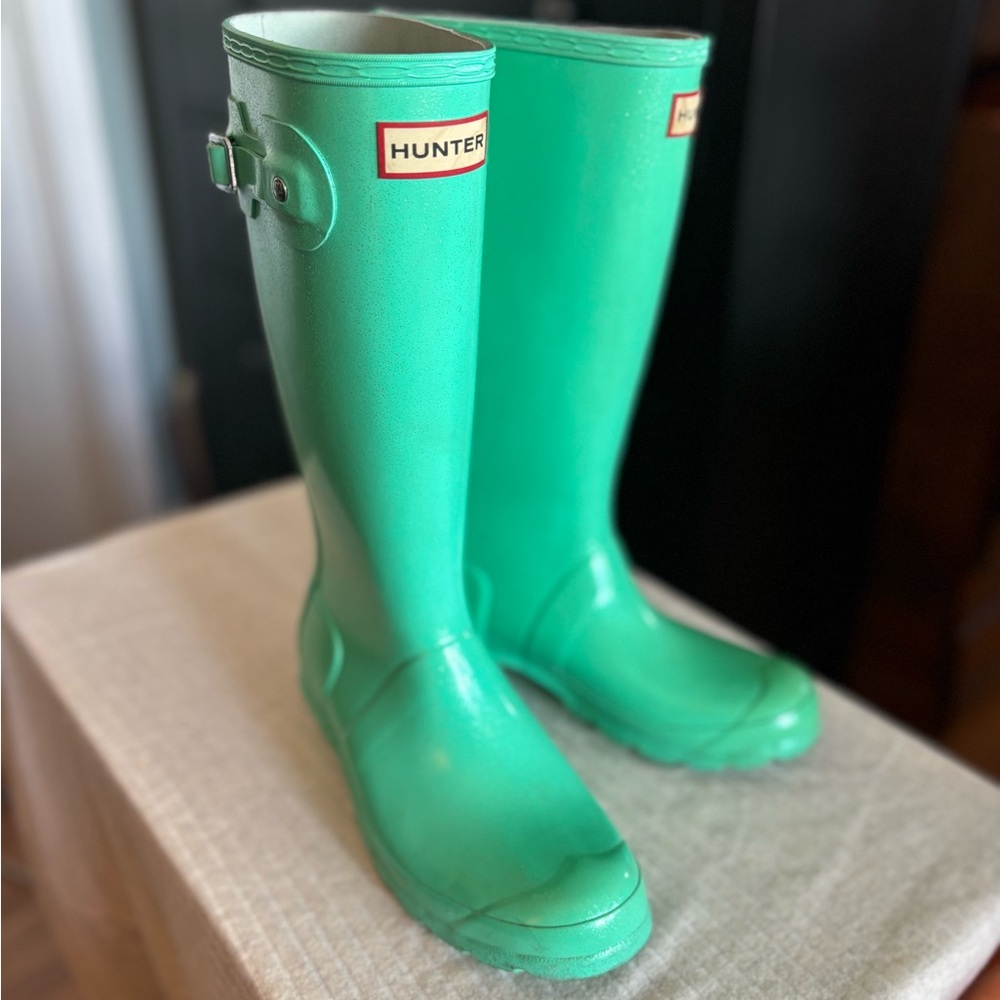 Hunter Mint Green Boots